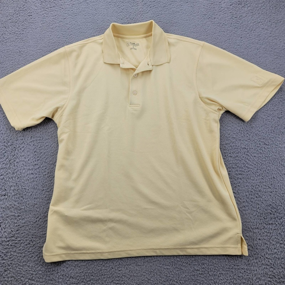 PGA Tour Shirt Mens Small Yellow Short Sleeve Golf Outdoors Polo